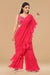 Hot pink multi layered gharara saree.