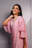Pink Saree drape gown.