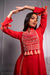 Tomato red High low tunic set.