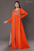 Orange a line shaded gown.