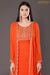 Orange a line shaded gown.