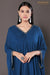 Deep teal Cape style flared tunic with dhoti pants.