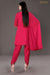 Hot pink one side flared tunic with tulip pants.